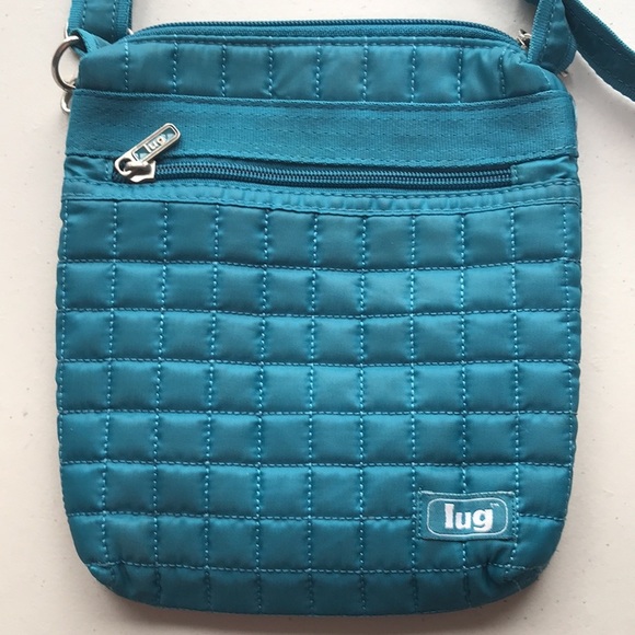 Lug quilted crossbody bag purse blue dark teal - Picture 2 of 11